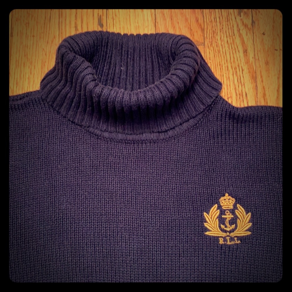 Ralph Lauren yachting cable knit turtle neck